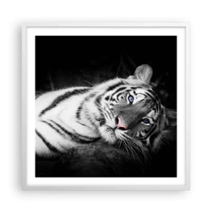 Poster in cornice bianca - Selvaggità e pace - 60x60 cm