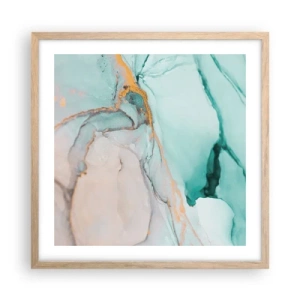 Poster in cornice rovere chiaro - Danza di forme e colori - 50x50 cm