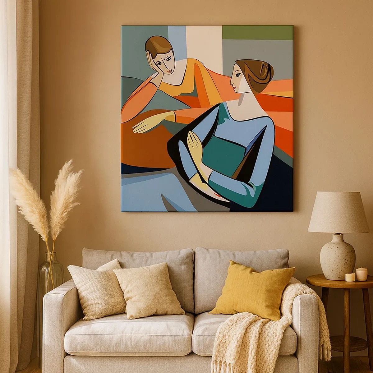 Quadro su tela - Stampe su Tela - Il momento delle confidenze - 30x30 cm