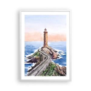 Poster in cornice bianca - Rivolto verso il mare - 50x70 cm