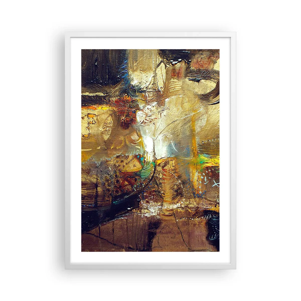 Poster in cornice bianca - Freddo, più caldo, bollente - 50x70 cm