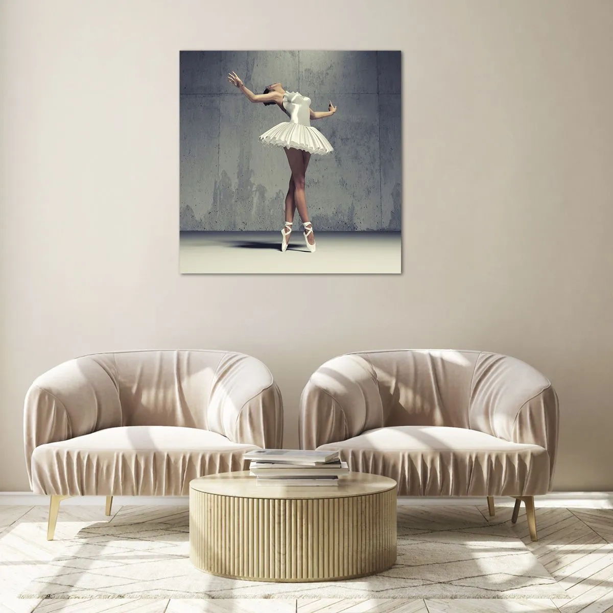 Quadro su vetro - Leggero come un uccello - 60x60 cm