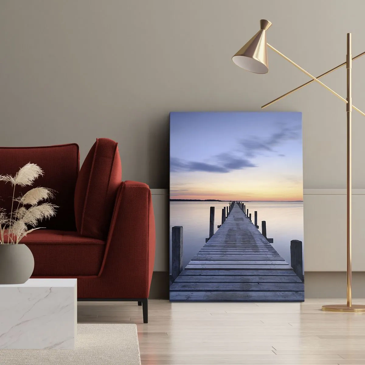 Quadro su tela - Stampe su Tela - La calma di un dolce tramonto - 45x80 cm