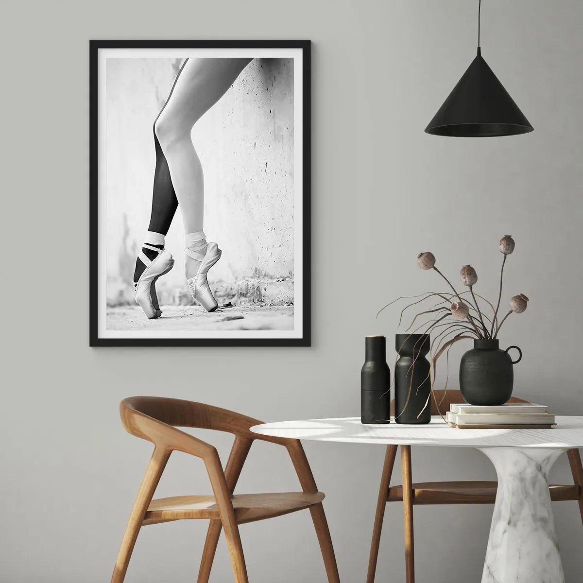 Poster in cornice nera - Ballerina, voilà! - 70x100 cm