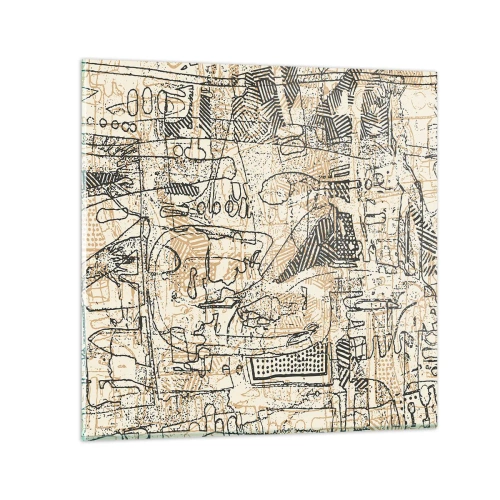 Quadro su vetro - In attesa di essere decifrato - 40x40 cm