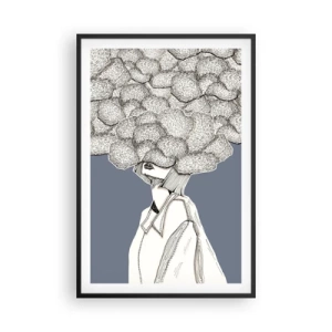 Poster in cornice nera - Con la testa tra le nuvole - 61x91 cm