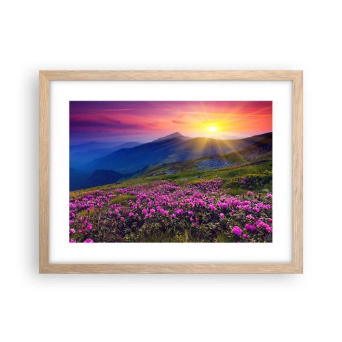 Poster in cornice rovere chiaro - Odore di mugo e profumo di erbe - 40x30 cm