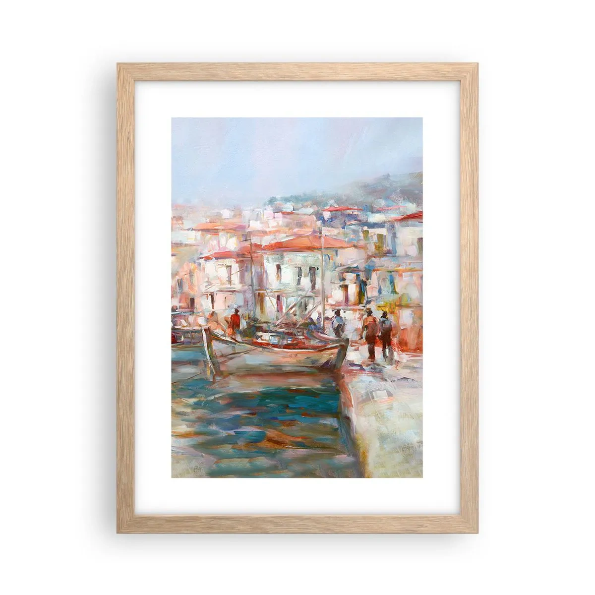 Poster in cornice rovere chiaro - Vacanze in pastello - 30x40 cm