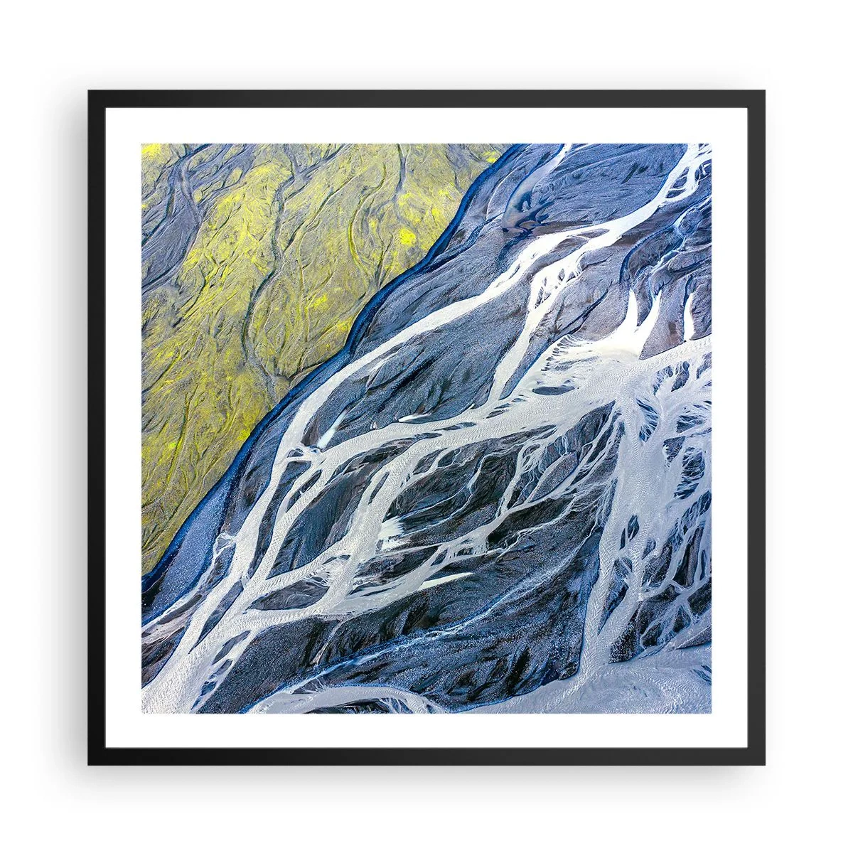 Poster in cornice nera - Le pitture rupestri della natura - 60x60 cm