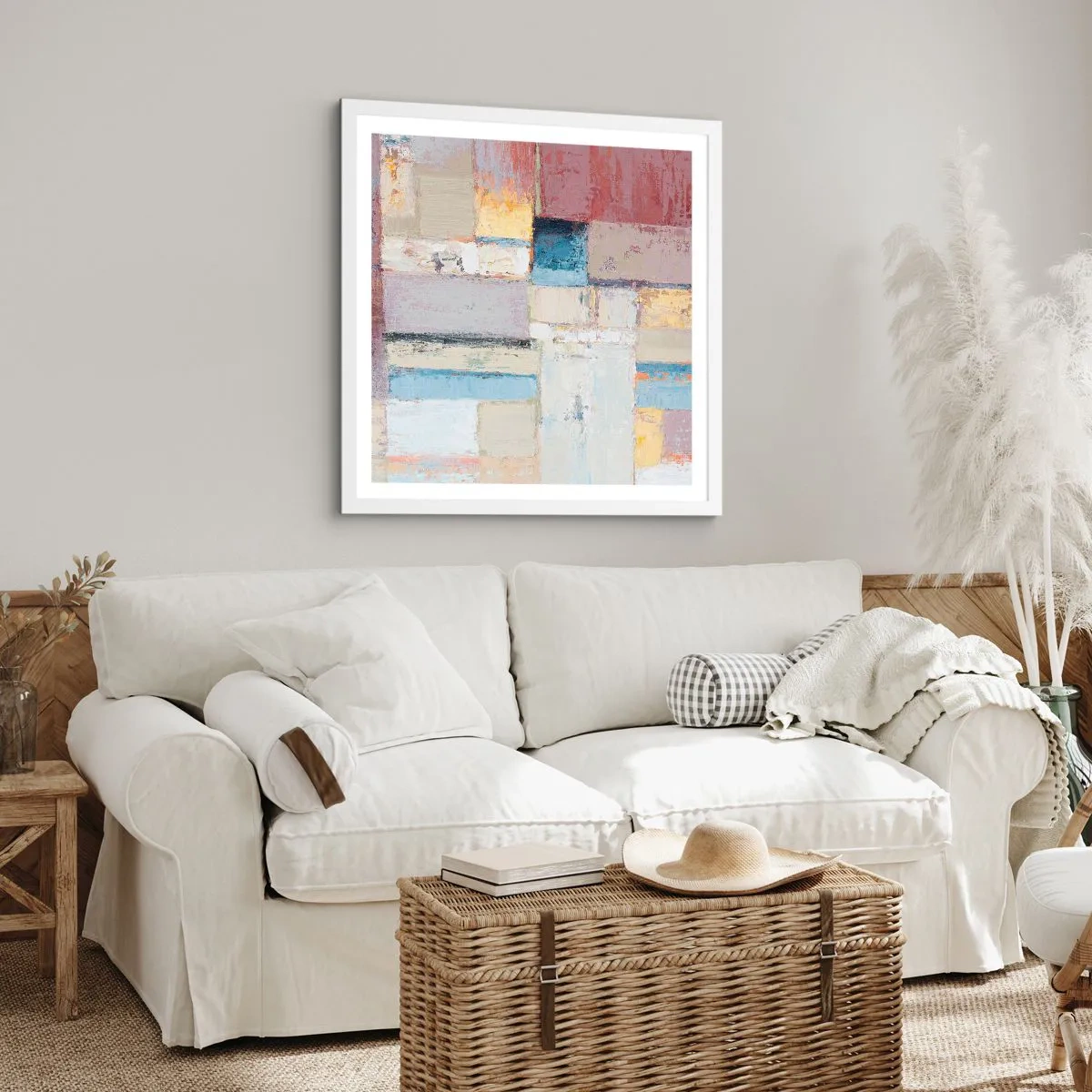 Poster in cornice bianca - La pace della geometria - 60x60 cm