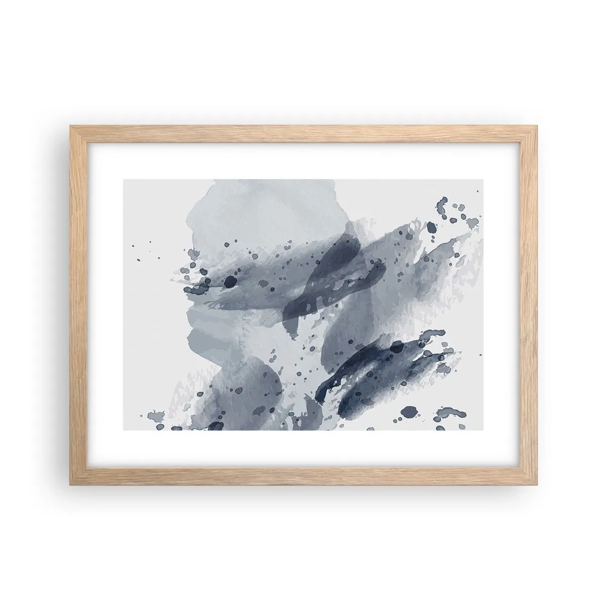 Poster in cornice rovere chiaro - Studio della natura dell'acqua - 40x30 cm