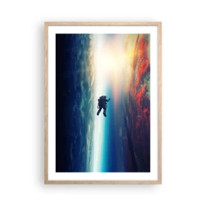 Poster in cornice rovere chiaro - Affrontando l'universo - 50x70 cm