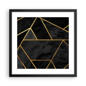 Poster in cornice nera - Oscurità e luce - 40x40 cm