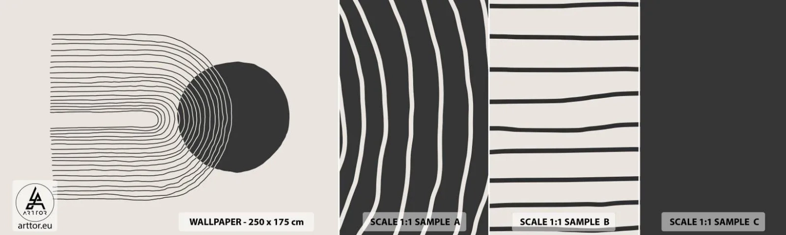Campione Di Fotomurale Standard Eco - Tremore e fiducia - Astrazione, Pezzo, Minimalismo - 100x30 cm