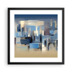 Poster in cornice nera - Struttura blu - 40x40 cm