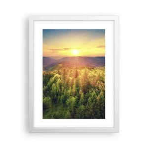 Poster in cornice bianca - Vette e cime - 30x40 cm