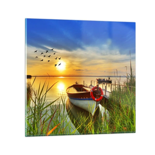 Quadro su vetro - I cormorano volano già via - 30x30 cm