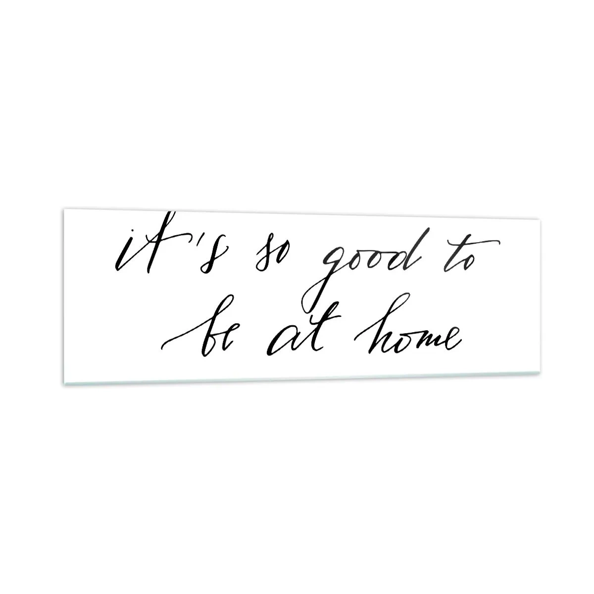 Quadro su vetro - Lettering in stile calligrafico su sfondo bianco - 160x50cm - Tutta la verità - Decorazione murale moderna per soggiorno e camera da letto ARTTOR