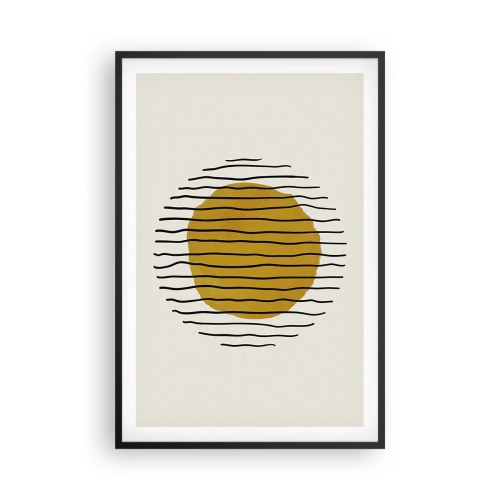 Poster in cornice nera - Astrazione fremente di calore - 61x91 cm