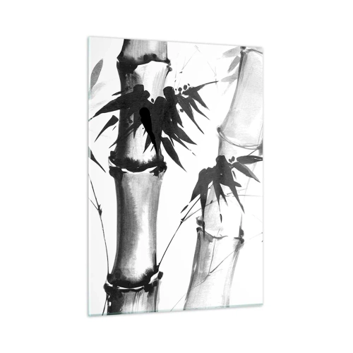 Quadro su vetro - Bambù in stile tradizionale - 50x70cm - Particolare d'oriente - Decorazione murale moderna per soggiorno e camera da letto ARTTOR