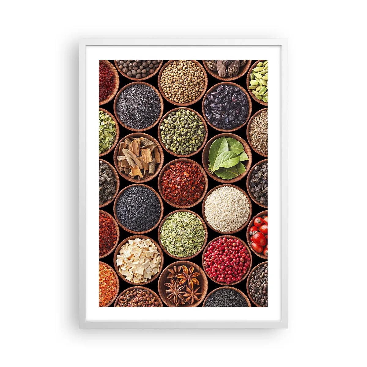 Poster in cornice bianca - Tutti i gusti del mondo - 50x70 cm