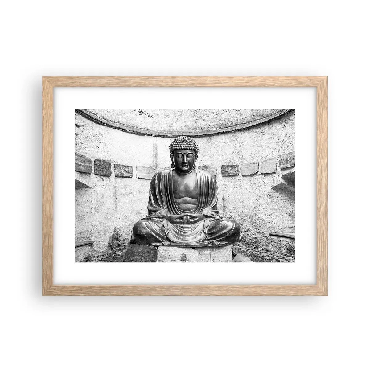 Poster in cornice rovere chiaro - Alla fonte della pace - 40x30 cm