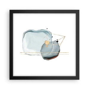 Poster in cornice nera - Studio di goccia - 30x30 cm