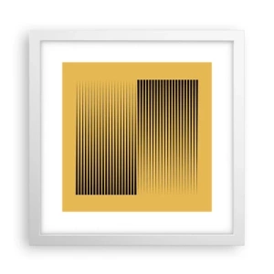 Poster in cornice bianca - La quadratura degli opposti - 30x30 cm