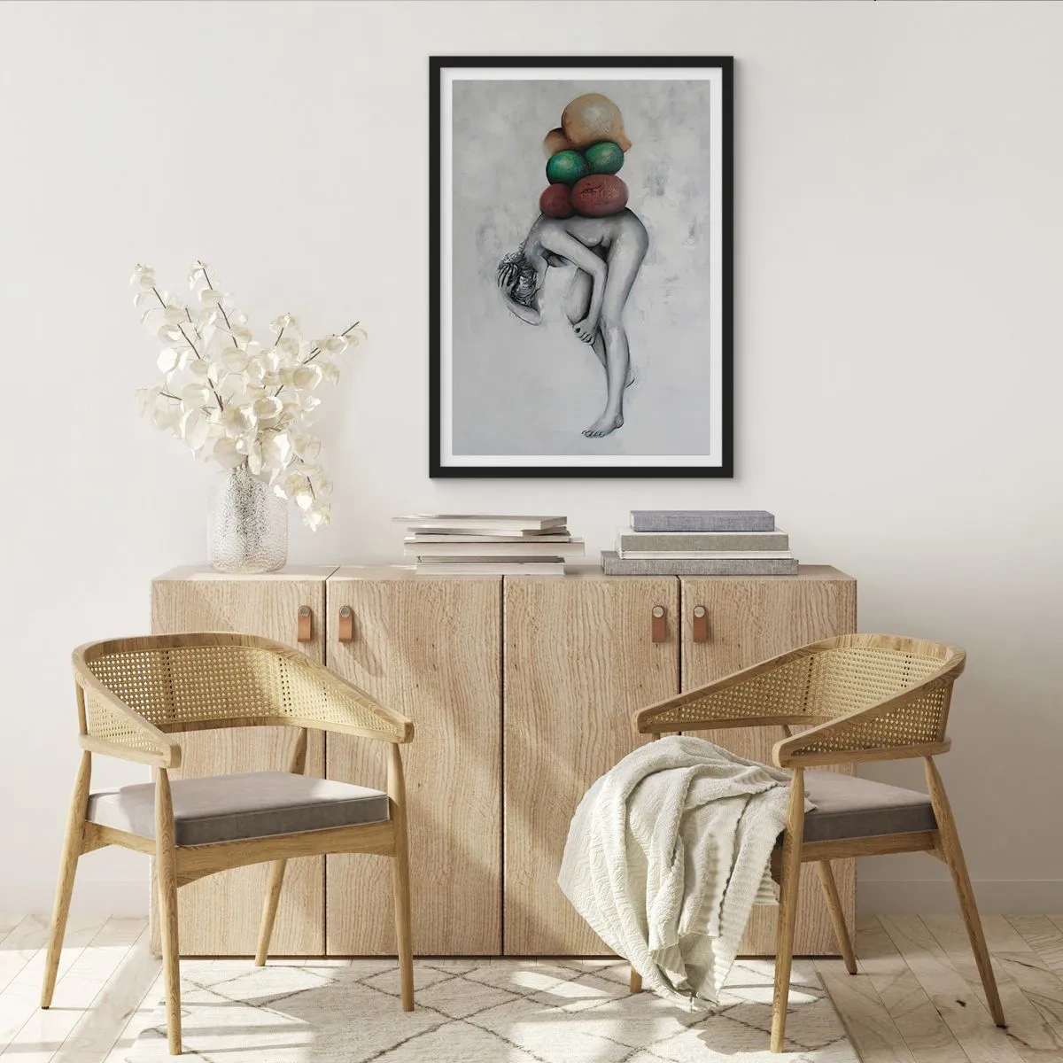 Poster in cornice nera - Il peso della vita - 30x40 cm