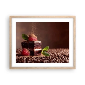 Poster in cornice rovere chiaro - La vita è dolce - 50x40 cm