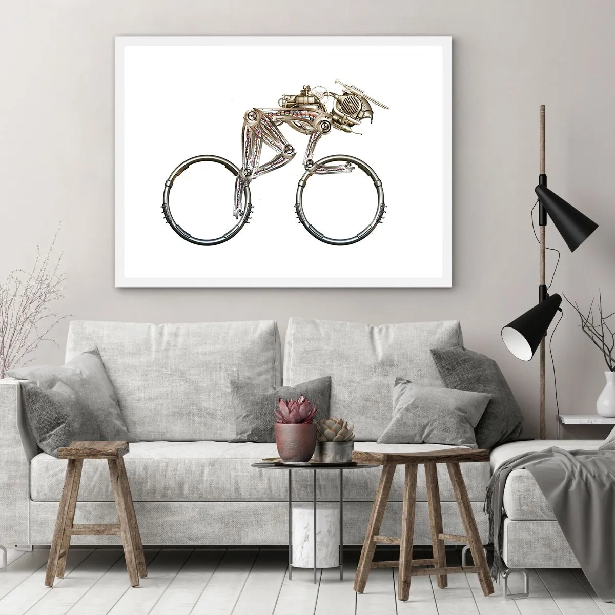 Poster in cornice bianca - Macchina perfetta - 70x50 cm