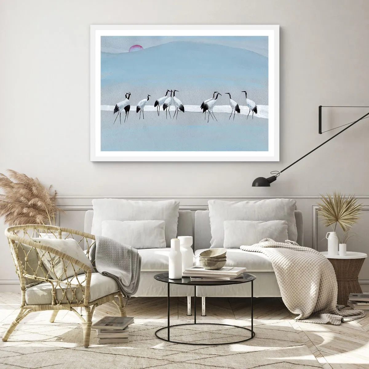 Poster in cornice bianca - Dopo un giorno rovente - 100x70 cm