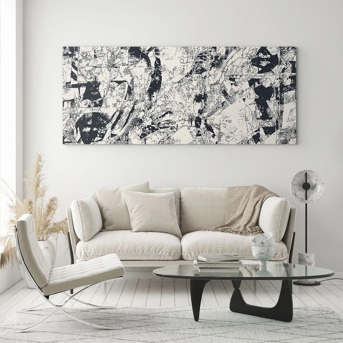 Quadro su vetro - La compenetrazione degli opposti - 100x40 cm