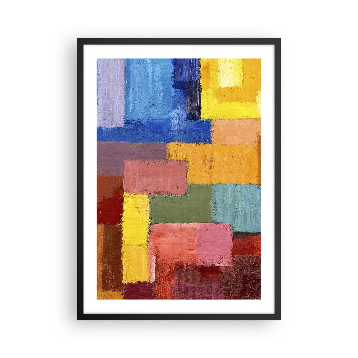 Poster in cornice nera - Ognuno diverso, tutti colorati - 50x70 cm