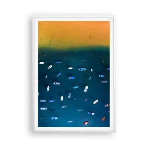 Poster in cornice bianca - Il gioco delle vacanze - 70x100 cm