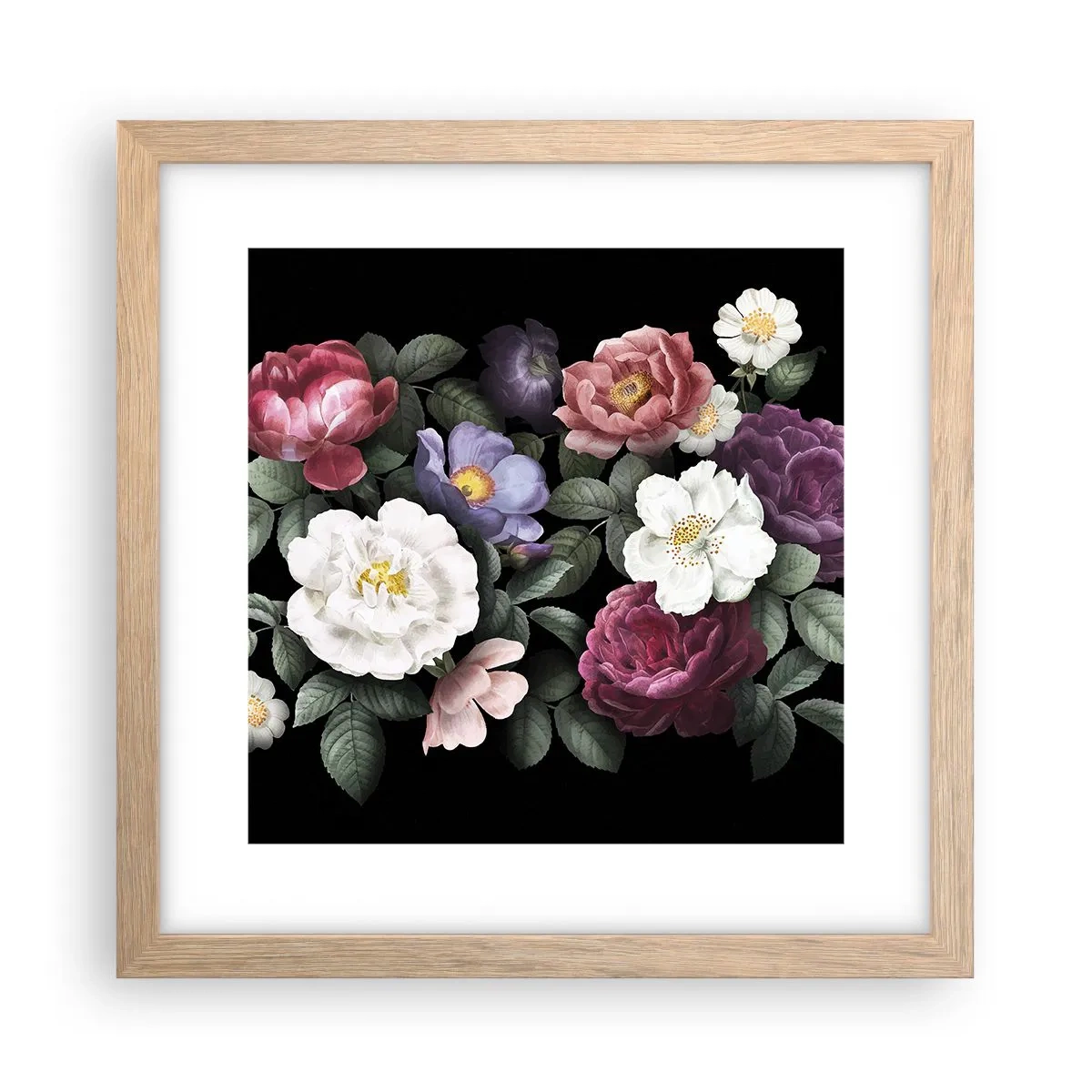 Poster in cornice rovere chiaro - Dal giardino inglese - 30x30 cm