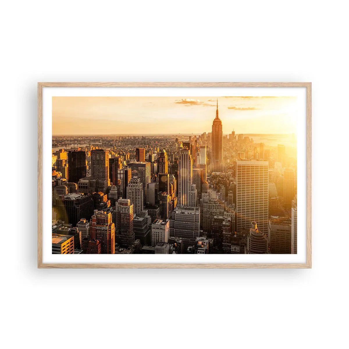 Poster in cornice rovere chiaro - Crescere al sole - 91x61 cm