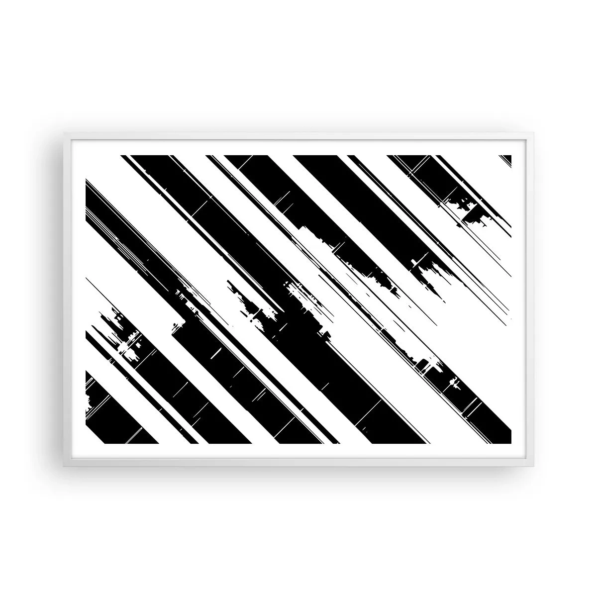 Poster in cornice bianca - Composizione intensa e dinamica - 100x70 cm