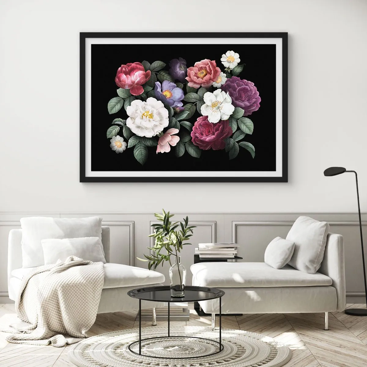Poster in cornice nera - Dal giardino inglese - 40x30 cm