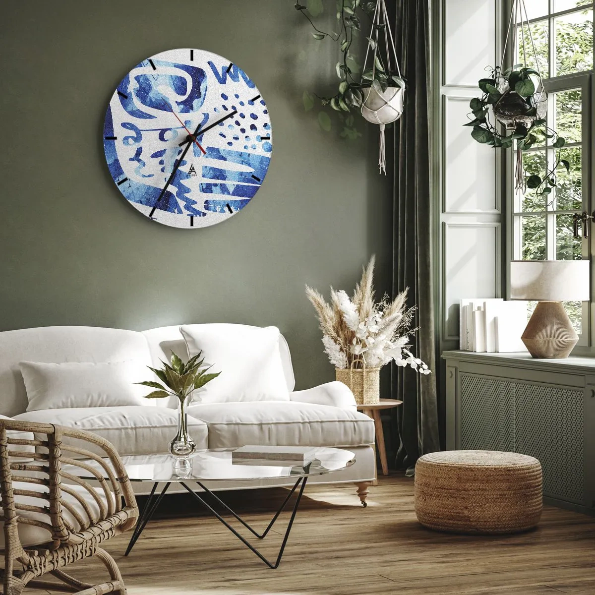 Orologio da parete - Orologio in Vetro - Ritorno alle radici - 30x30 cm