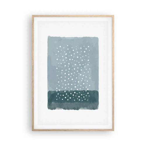 Poster in cornice rovere chiaro - Spuntate nel blu - 70x100 cm