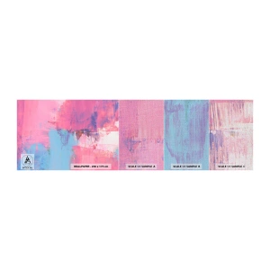 Campione di Fotomurale Premium Canvas - Rosa, blu e un pizzico di luce - Astrazione, Minimalismo, Pezzo - 100x30 cm
