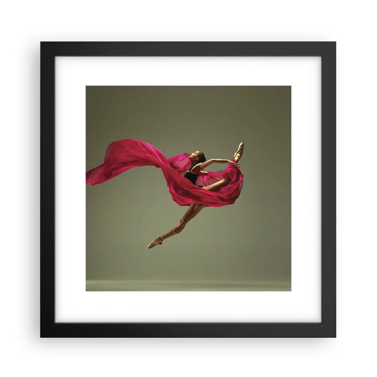 Poster in cornice nera - Fiamma danzante - 30x30 cm