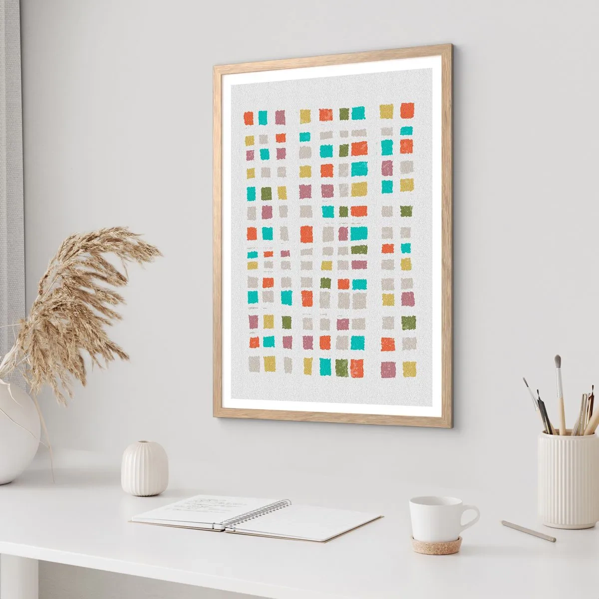 Poster in cornice rovere chiaro - Un gioco sconosciuto - 40x50 cm