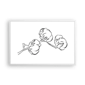 Poster in cornice bianca - Piumino di cotone - 91x61 cm