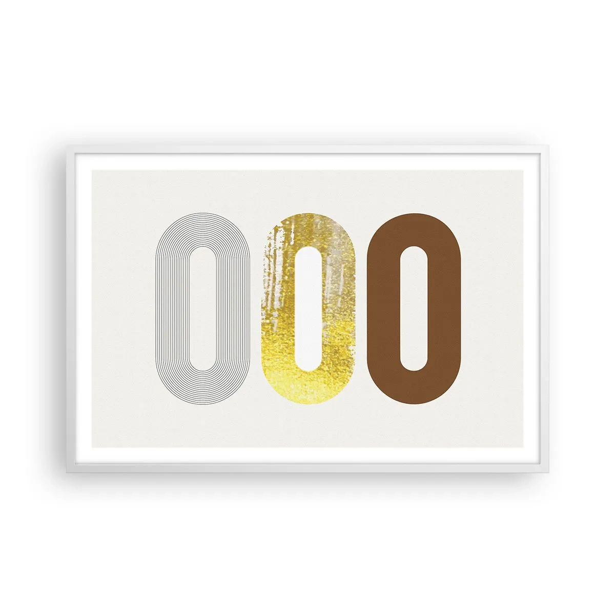 Poster in cornice bianca - Ohh! - 91x61 cm