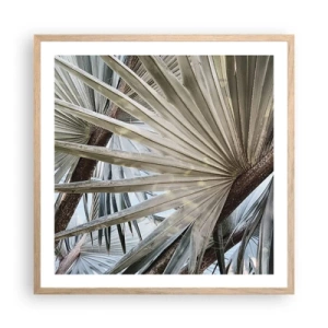 Poster in cornice rovere chiaro - Ventagli dei tropici - 60x60 cm