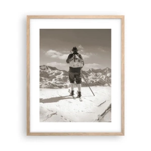 Poster in cornice rovere chiaro - E i monti sono immutabili - 40x50 cm