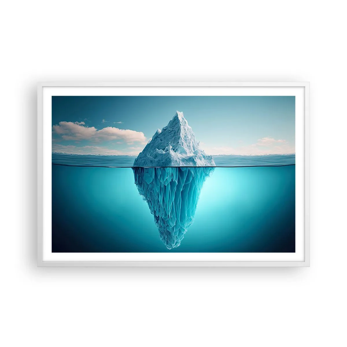 Poster in cornice bianca - Il re del ghiaccio - 91x61 cm