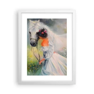 Poster in cornice bianca - Come in un bel sogno - 30x40 cm